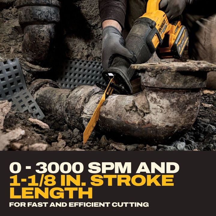 DEWALT FLEXVOLT 60V MAX Brushless Cordless Reciprocating Saw Kit DCS301X1