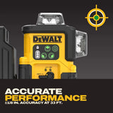 DeWalt DCLE14361GB USB-C Rechargeable 3x360 Degree Green Line Laser