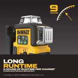 DeWalt DCLE14361GB USB-C Rechargeable 3x360 Degree Green Line Laser