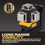DeWalt DCLE14361GB USB-C Rechargeable 3x360 Degree Green Line Laser