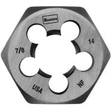 IRWIN, 8463, Hexagon Die, 7/8-14, 3.600 in; High-Carbon Steel, SAE