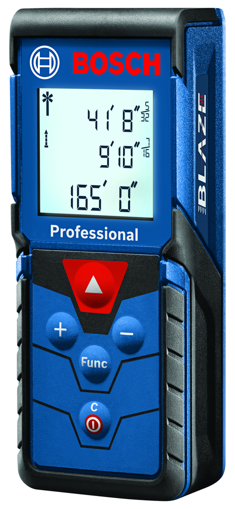 Bosch, GLM165-40, Laser Measure, 165 ft; ±1/16 in; Digital, Backlit, IP54