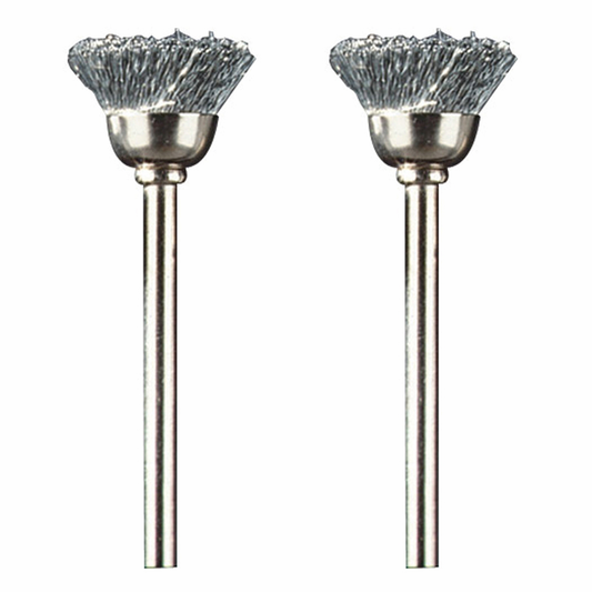 Bosch, 442-02, Polishing Brush, 1.75 in Length; 0.5 in Diameter; Carbon Steel Wire, Pack of 2