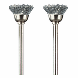 Bosch, 442-02, Polishing Brush, 1.75 in Length; 0.5 in Diameter; Carbon Steel Wire, Pack of 2