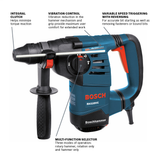 Bosch, RH328VC, Rotary Hammer, 2.6 Ft.-Lbs. Impact Energy, 8 A, 1.125 in Cutting Capacity, SDS-plus
