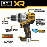 Dewalt DEW-DCK2101QQ2 20V MAX XR Hammer Drill/Impact 2-Tool Combo Kit