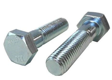 M14-1.50 x 50mm Grade 10.9 Hex Cap Screw Bolts Metric Zinc FINE THREAD / *PARTIAL THREAD* DIN 960