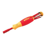 Wiha 28394 Insulated 6-in-1 Ultra Driver SlimLine Slotted Phillips Square Blades 7 Piece Set