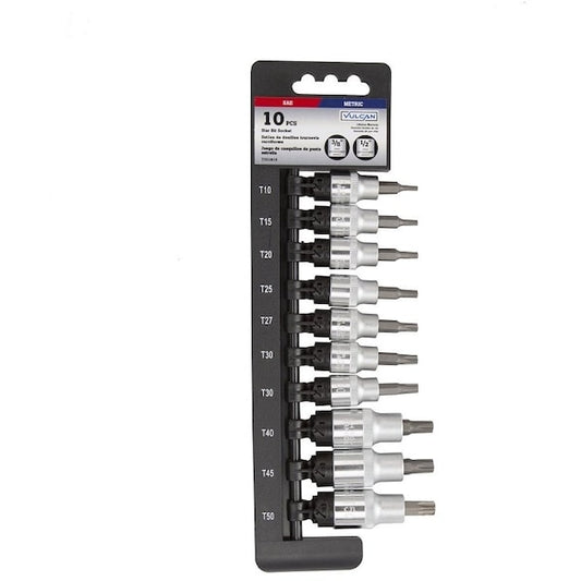Vulcan Tools Socket Set, Chrome Vanadium Steel, Chrome, 7701915-OG