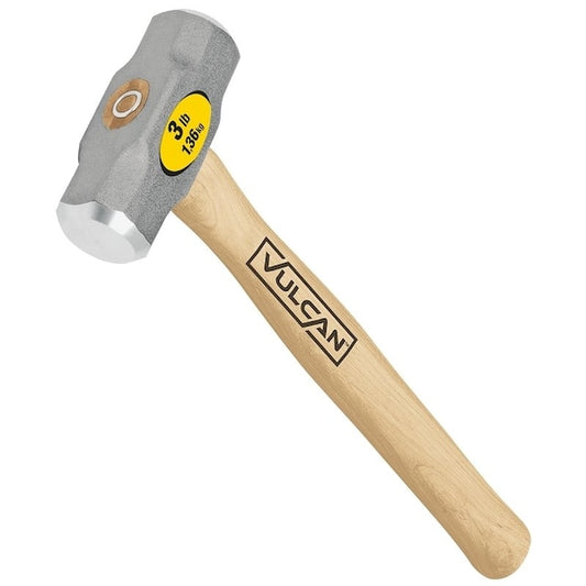Vulcan Tools Engineer Hammer, 3 lb Head, Forged Milled Head, Steel Head