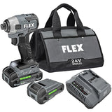 FLEX FX1351-2 24V 1/4-In. Hex Impact Driver Kit