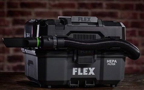 FLEX 24V STACK PACK 2.5 Gallon Wet/Dry Vacuum, Tool Only - Bare Tool