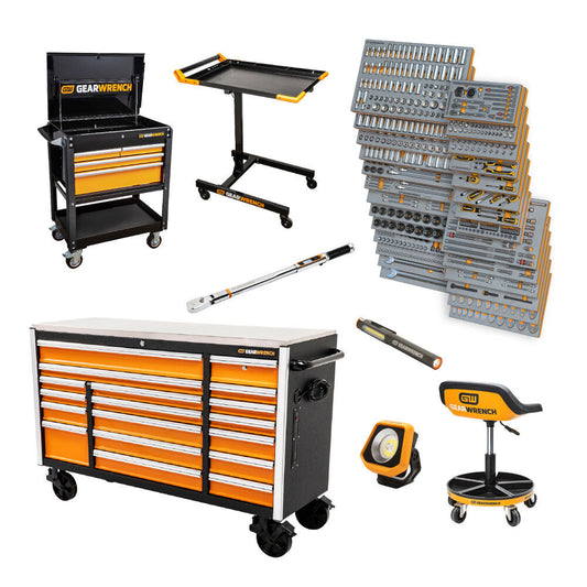 Apex Tool Group, MEGAMOD1268, Mechanics Tool Set, 1268 Pc, Modular Foam Trays, Includes Cabinet