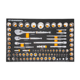 Gearwrench MEGAMOD194 194 Piece Mechanics Tool Set in Modular Foam Trays With Storage Unit