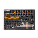 Gearwrench MEGAMOD247 247 Piece MEGAMOD Mechanics Tool Set in Modular Foam Trays With Storage Unit