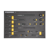 Gearwrench MEGAMOD247 247 Piece MEGAMOD Mechanics Tool Set in Modular Foam Trays With Storage Unit