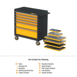 Gearwrench MEGAMOD873 358 Pc. MEGAMOD Metric Mechanics Set in Foam Trays with Storage