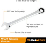 GEARWRENCH 9309C Jumbo Combination Wrench Set, 4 Pieces, Polished Chrome