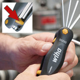 Wiha 35197 9 PIECE POCKETSTAR FOLD-OUT HEX KEY SET - SAE