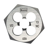IRWIN, 9444, Hexagon Die, 1/2 in-13 NC, 5.800 in Length, SAE