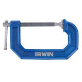 IRWIN, 225105, C-Clamp, 5 in; 4.800 in Width, 10.500 in Length, Double-threaded Screw