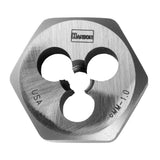 IRWIN, 9727ZR, Hexagon Die, 6 mm; Metric, 1 in Diameter, High-Carbon Steel