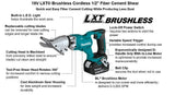 Makita XSJ05Z 18V LXT Fiber Cement Shear 1/2in (Bare Tool)