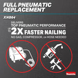 Makita XNB04Z 18V LXT LithiumIon Brushless Cordless 2 Inch Brad Nailer 18 Gauge (Bare Tool)