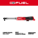 Milwaukee M12 FUEL 1/2 Inch Extended Reach Ratchet (Bare Tool)