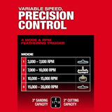 Milwaukee M12 FUEL 1/4 Inch Extended Die Grinder (Bare Tool)