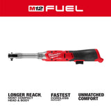 Milwaukee M12 FUEL 1/4 Inch Extended Reach Ratchet (Bare Tool)