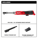 Milwaukee M12 FUEL 1/4 Inch Extended Reach Ratchet (Bare Tool)
