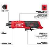Milwaukee M12 FUEL 1/4 Inch Straight Die Grinder (Bare Tool)