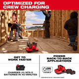 Milwaukee M18 and M12 4-Bay Super Charger with PACKOUT Compatibility