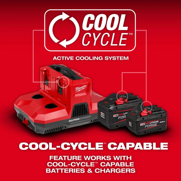 Milwaukee M18 and M12 4-Bay Super Charger with PACKOUT Compatibility