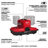 Milwaukee M18 and M12 4-Bay Super Charger with PACKOUT Compatibility