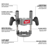Milwaukee Tool, 2838-21, Router Kit, 1/2 in, 18V, 2.25 HP, Brushless Motor, Variable Speed 12k-25k RPM, Fixed/Plunge Base