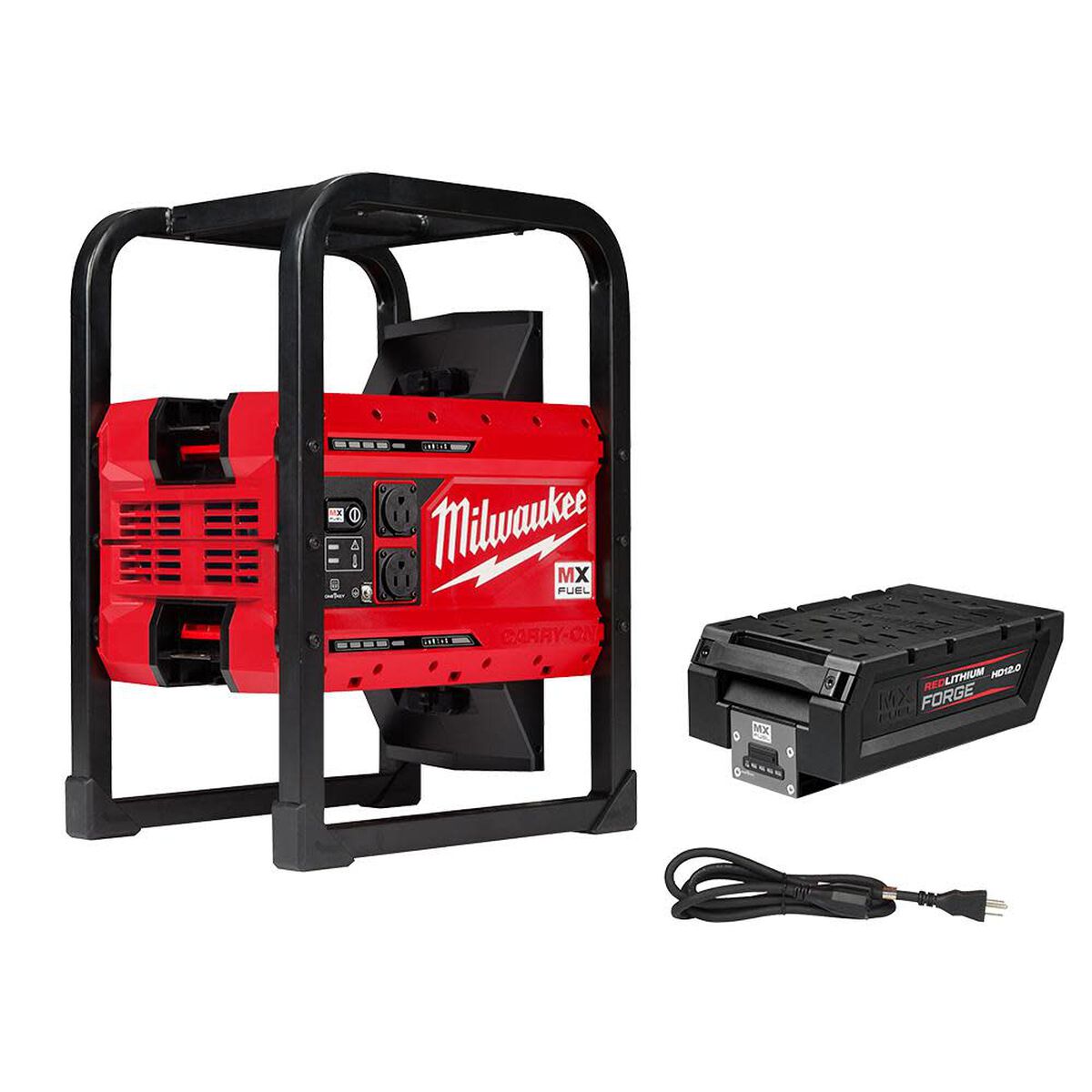Milwaukee MXF002-1HD812 MX FUEL Carry-On 3600W 12.0Ah 1-Battery Portable Power Supply Kit