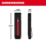Milwaukee Rechargeable Flat Flashlight with Green Laser