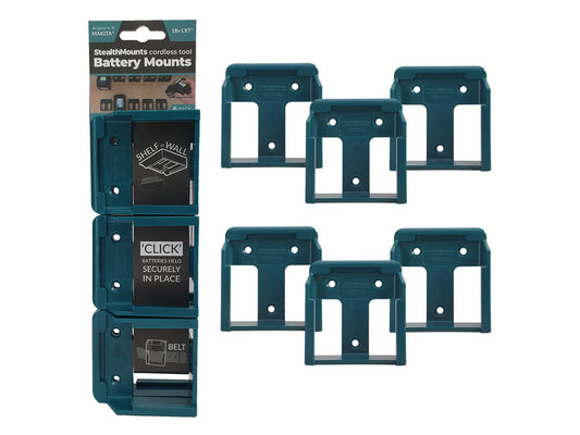StealthMounts Makita 18v LXT Battery Mounts - Blue