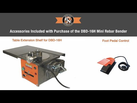 BN Products-USA, DBD-16H, Portable Rebar Bender, 100V 11A, 5/8 in (#5) Rebar, 1-180° Angle