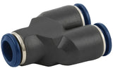 AIGNEP USA 85310-04 Y Connector 1/4" Tube Fitting 250 psi 49JX31 Push to Connect