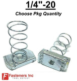 1/4"-20 Spring Nuts for Unistrut / B-Line Channel (#4118) P1006-1420