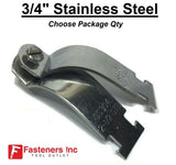 3/4" Stainless Steel Rigid Pipe Clamp Unistrut Channel #4323S1 P1112