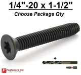 1/4"-20 x 1-1/2"Torx Trailer Flooring Floorboard Screws + DRILL BIT+T30