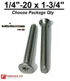 1/4"-20 x 1-3/4" Stainless Steel Trailer Flooring Floorboard Screw Torx + BITS!