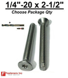 1/4"-20 x 2-1/2" Stainless Steel Trailer FloorIng Floorboard Screw Torx + BITS!