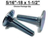 5/16"-18 x 1-1/2" Elevator Bolt Zinc Plated Full Thread Grade 2