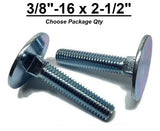 3/8"-16 x 2-1/2" Elevator Bolt Zinc Plated Full Thread Grade 2