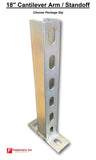 18" Slotted Single Channel Reversible Bracket Standoff for Unistrut Strut Post